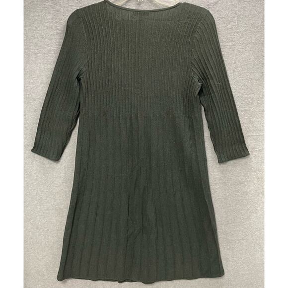 Eileen Fisher Wool Ribbed Half Sleeve Dress Size SP - Picture 3 of 5